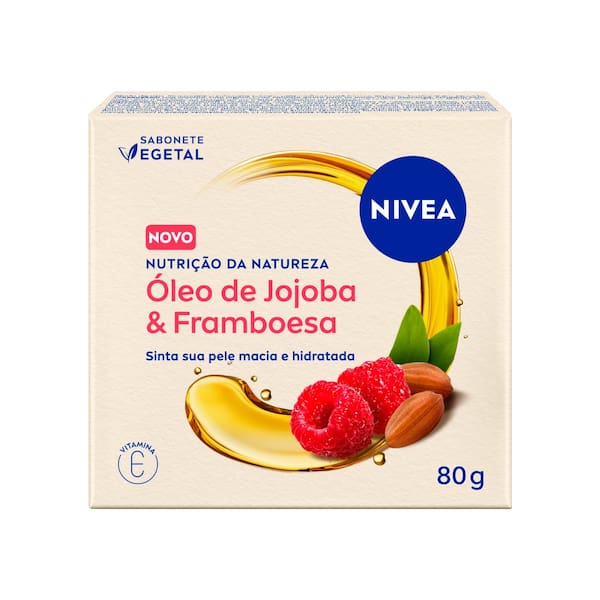 imagem de Sabonete Nivea Vegetal 80G Oleo Jojoba e Framboesa