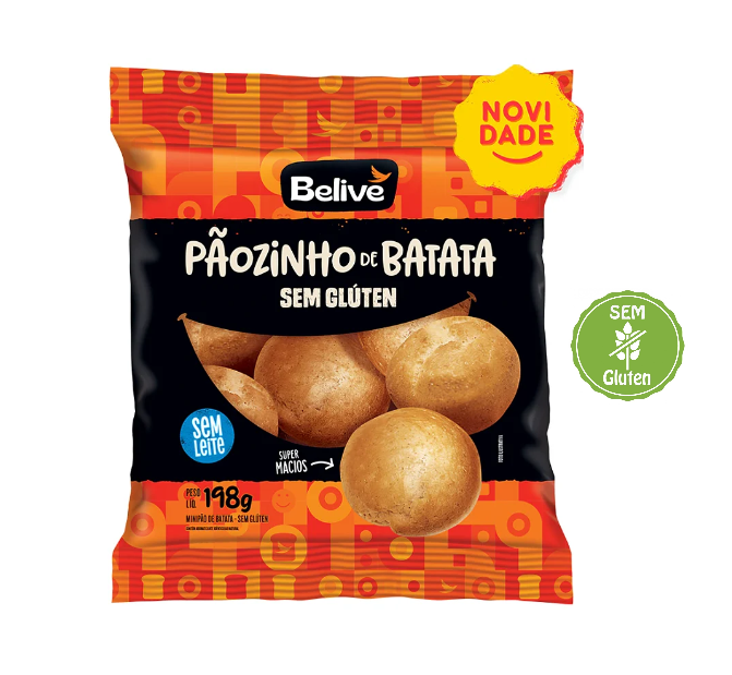 imagem de Pao Belive Batata Sem Gluten Sem Leite 198G