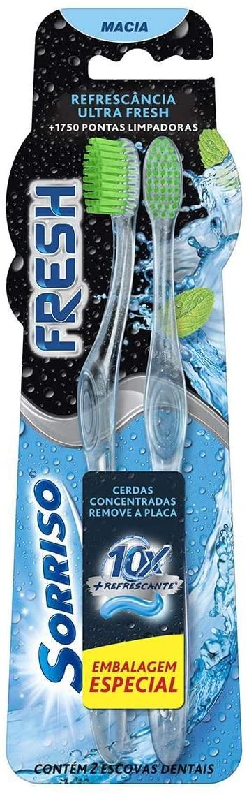 imagem de Escova De Dente Sorriso Freshampoo Macia Com 2