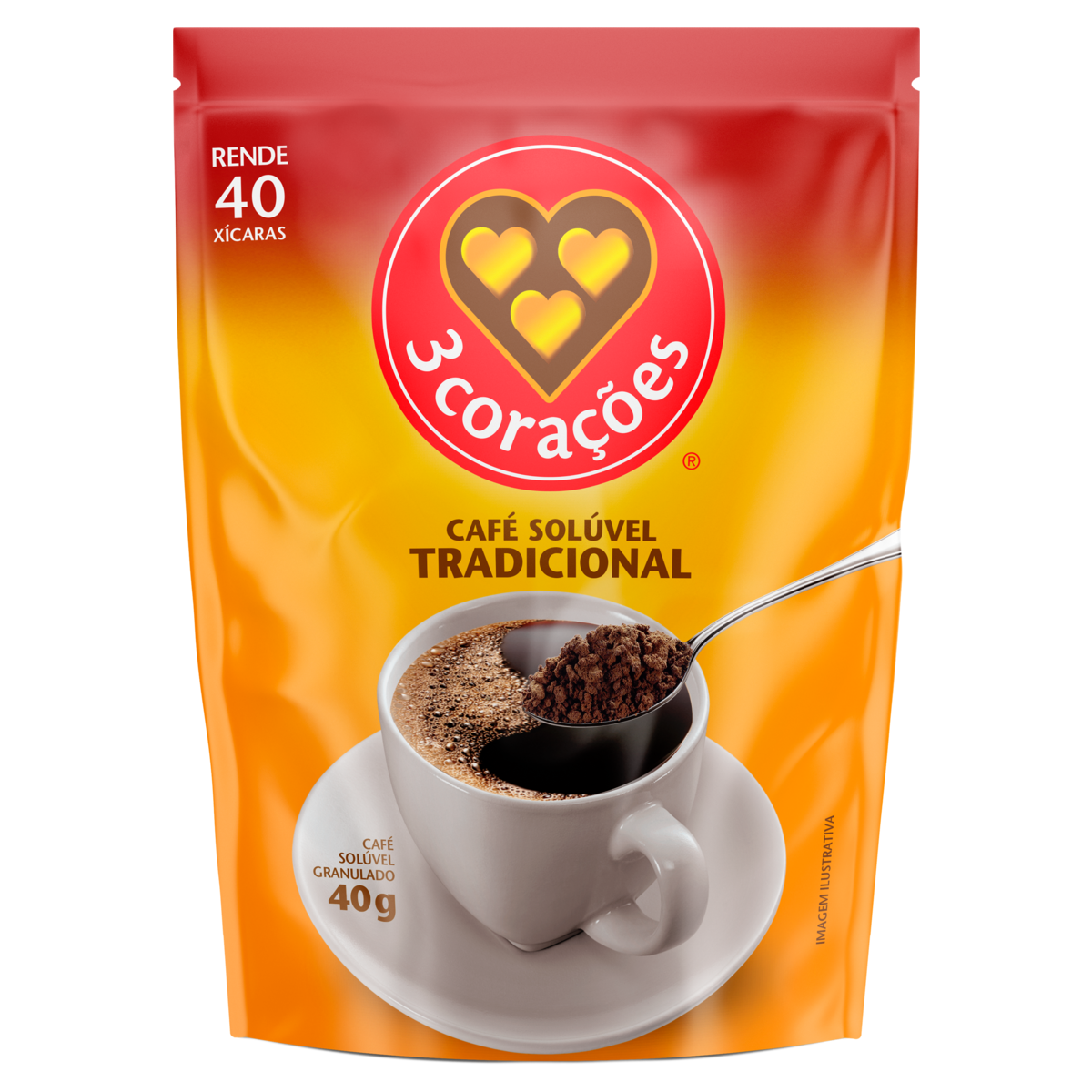 imagem de Cafe 3 Coracoes Soluvel Gran Tra Refrigerante 40G