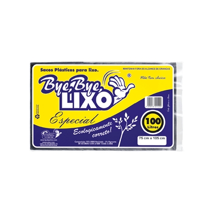 imagem de Saco Lixo Bye Bye Lixo Especial 100L Com 5