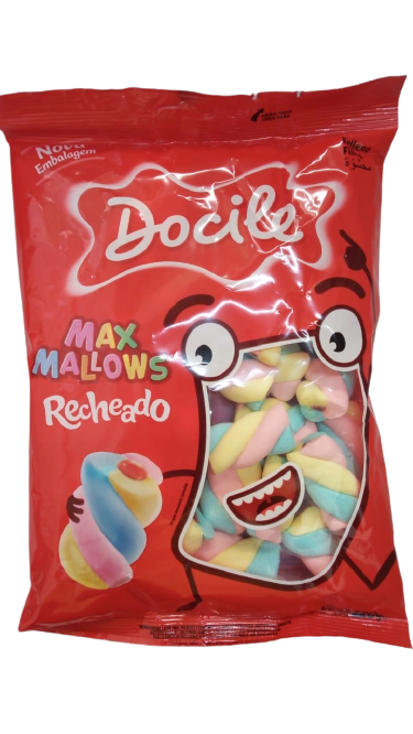 imagem de Marshmallow Docile Max Recheado Mor 220G