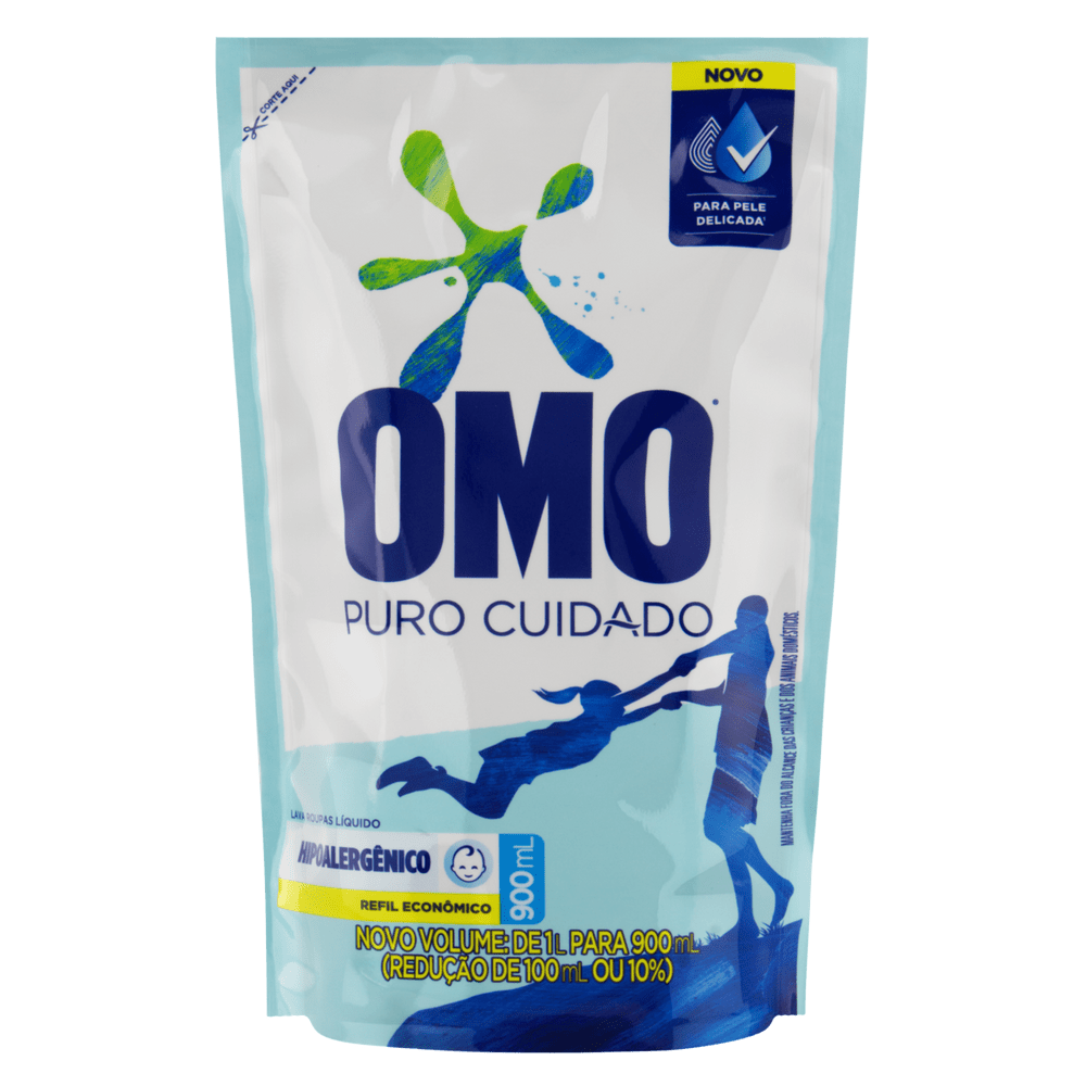 imagem de Sabao Liquido Omo 900Ml Sache Puro Cuidado