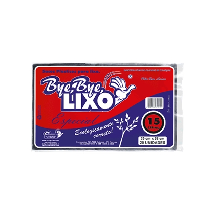 imagem de Saco Lixo Bye Bye Lixo Especial 15L Com 20