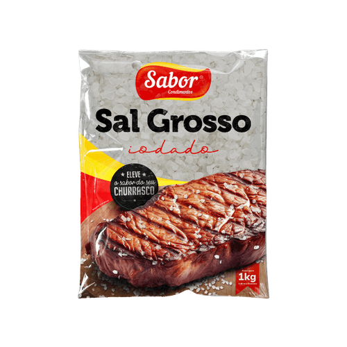 imagem de Sal Grosso Sabor Churrasco Iodado 1Kg