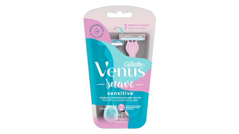 imagem de Aparelho De Depilar Gillette Venus Sensit Suave Com 2