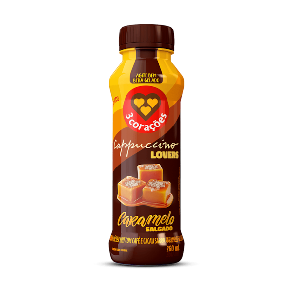imagem de Bebida Lactea 3 Coracoes Caramelo 260Ml