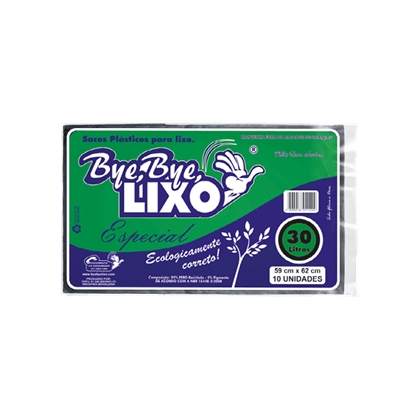 imagem de Saco Lixo Bye Bye Lixo Especial 30L Com 10
