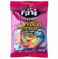 imagem de Bala Fini Gel Minhocas Citricas 90G