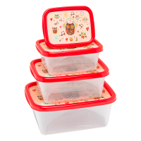 imagem de Conjunto Pote Jaguar Mini Red 250Ml Com 4