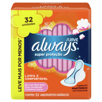 imagem de Absorvente Always Com Aba Bas Promo 4 Un Gratis Suave Com 32